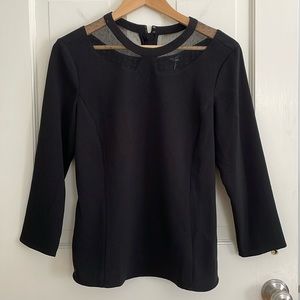 NWT Ann Taylor Black Dress Top